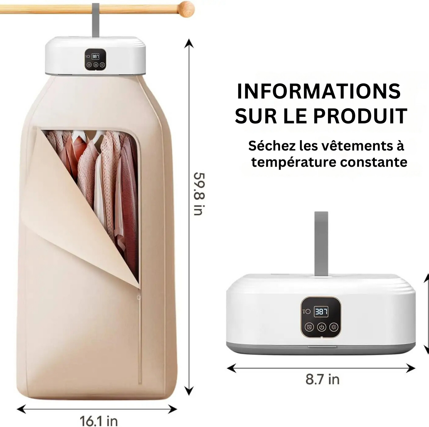 Sèche Linge Portable 600W