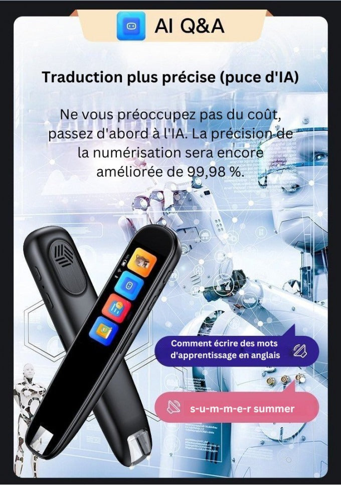 Stylo Scanner, Traducteur Vocal Et Textuel